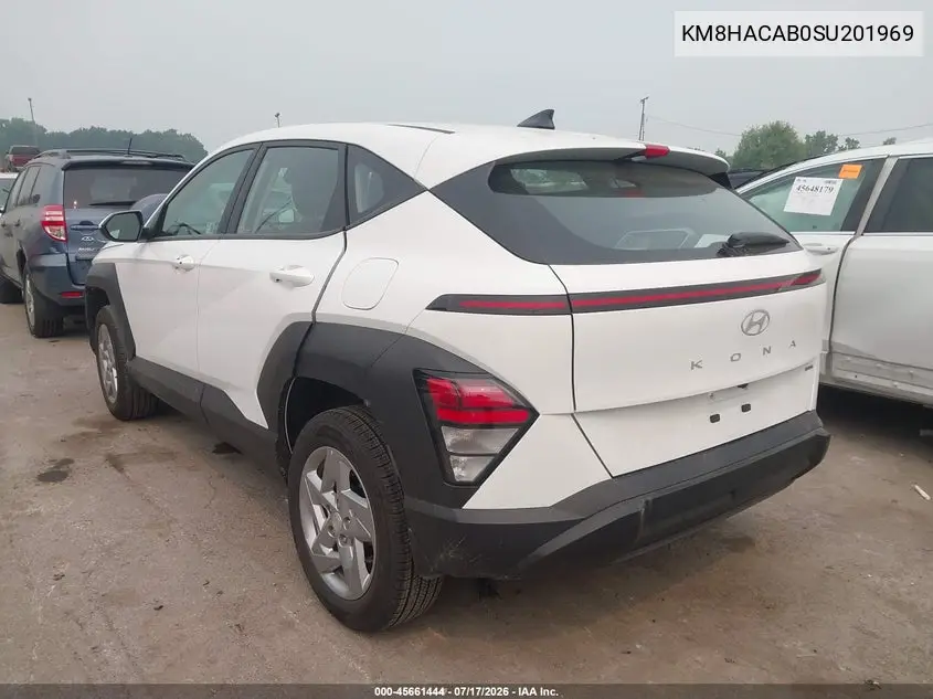 2025 Hyundai Kona Se VIN: KM8HACAB0SU201969 Lot: 45661444