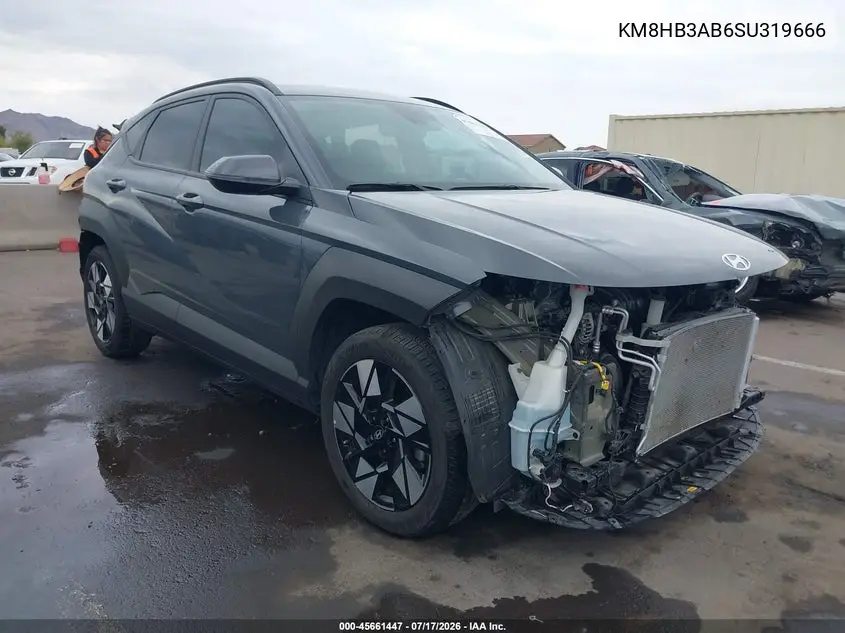 2025 Hyundai Kona Sel VIN: KM8HB3AB6SU319666 Lot: 45661447