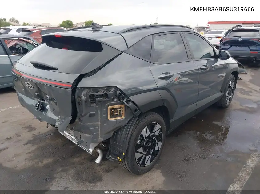 2025 Hyundai Kona Sel VIN: KM8HB3AB6SU319666 Lot: 45661447
