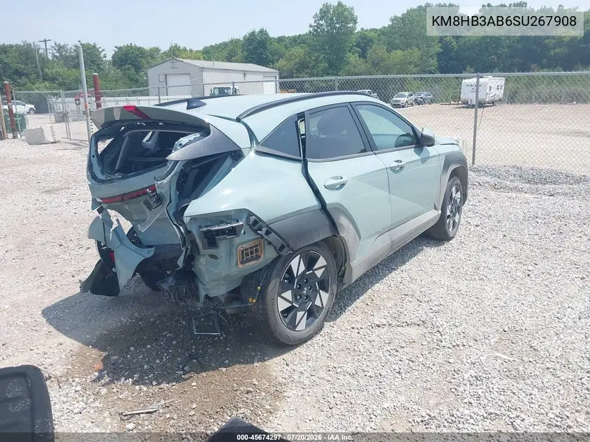 2025 Hyundai Kona Sel VIN: KM8HB3AB6SU267908 Lot: 45674297