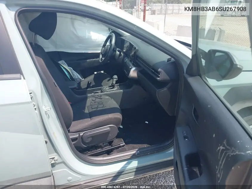 2025 Hyundai Kona Sel VIN: KM8HB3AB6SU267908 Lot: 45674297