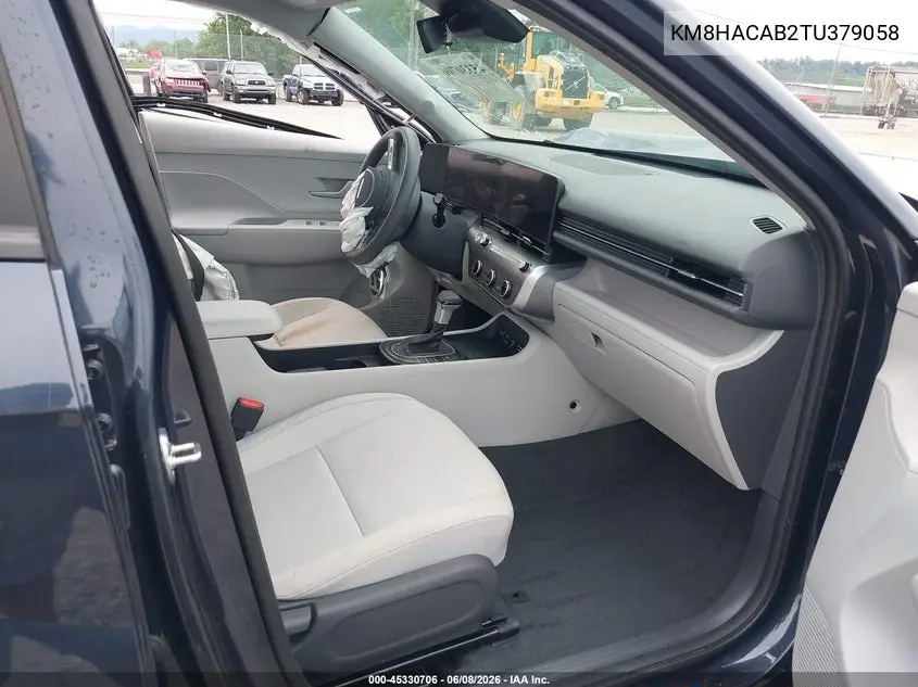 2026 Hyundai Kona Se VIN: KM8HACAB2TU379058 Lot: 45330706