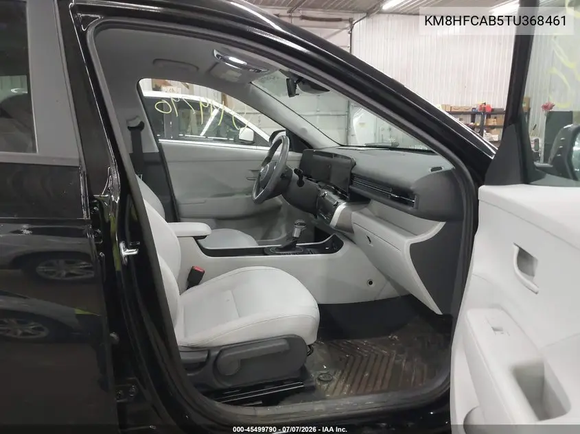 2026 Hyundai Kona Sel Sport VIN: KM8HFCAB5TU368461 Lot: 45499790