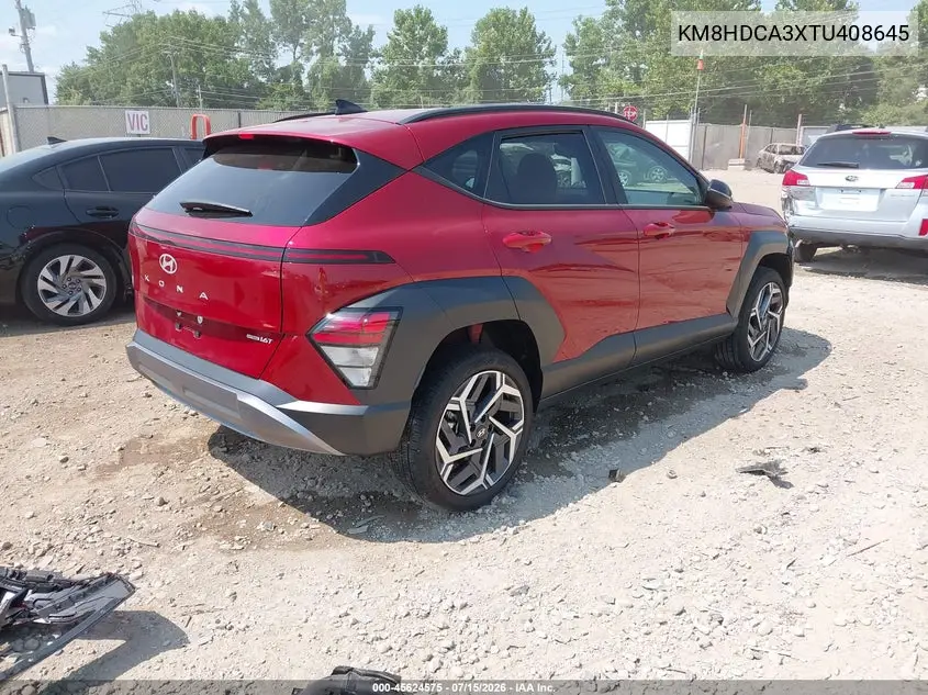 2026 Hyundai Kona Sel Premium VIN: KM8HDCA3XTU408645 Lot: 45624575