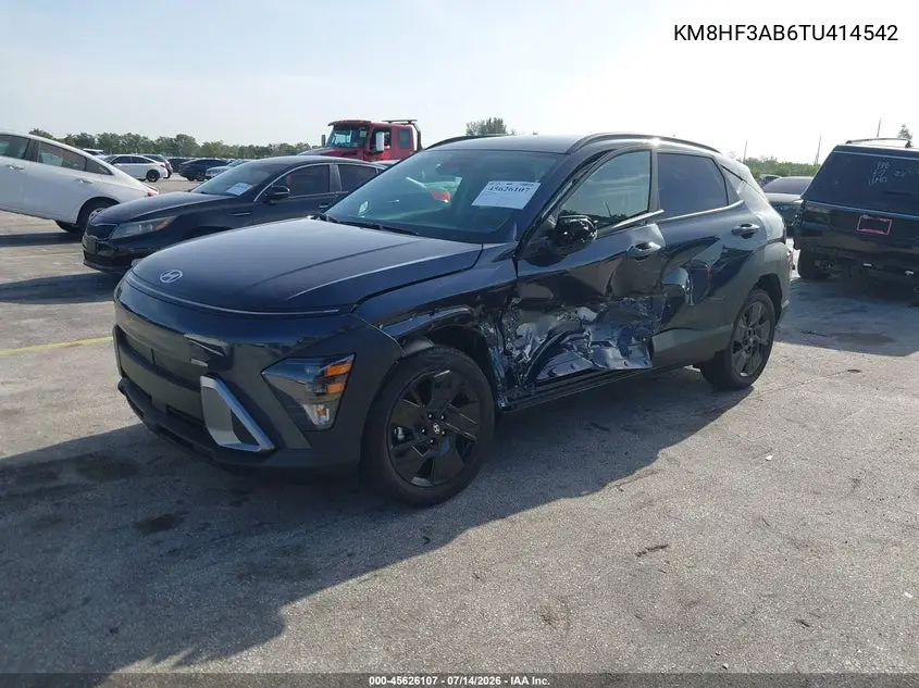 2026 Hyundai Kona Sel Sport VIN: KM8HF3AB6TU414542 Lot: 45626107