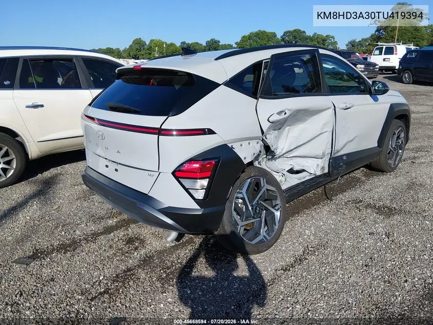 2026 Hyundai Kona Sel Premium VIN: KM8HD3A30TU419394 Lot: 45668594