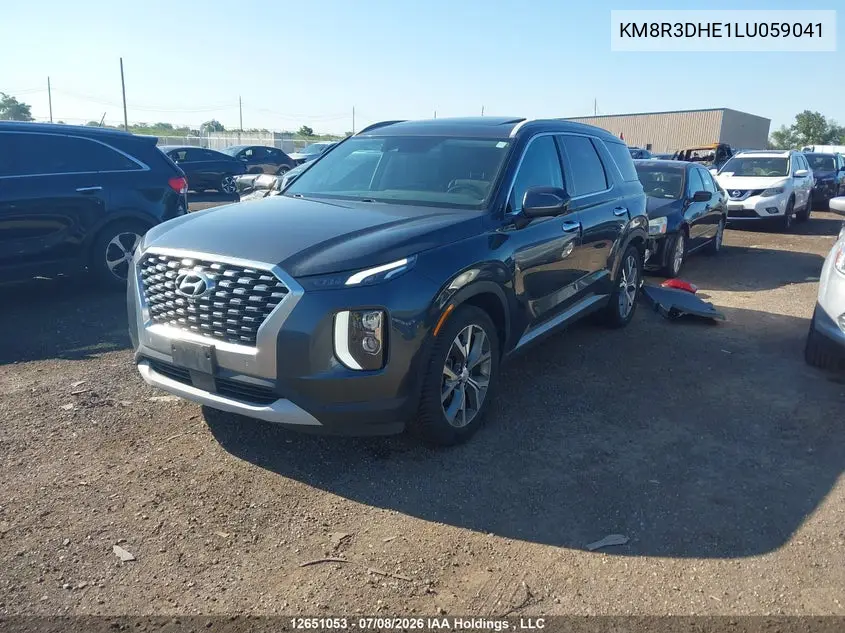 2020 Hyundai Palisade Luxury 8-Passenger Seating VIN: KM8R3DHE1LU059041 Lot: 12651053