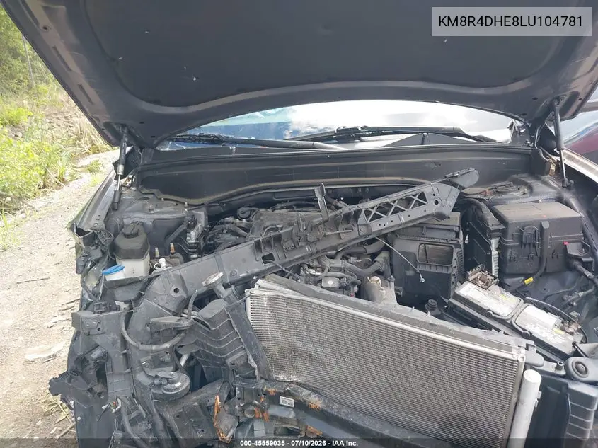 2020 Hyundai Palisade Sel VIN: KM8R4DHE8LU104781 Lot: 45559035