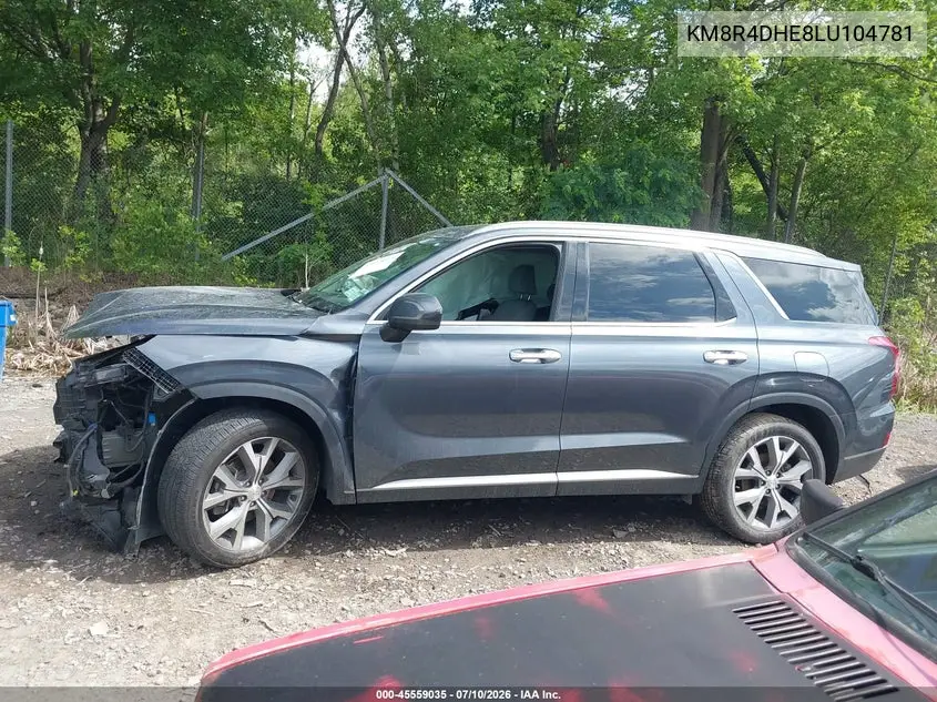 2020 Hyundai Palisade Sel VIN: KM8R4DHE8LU104781 Lot: 45559035