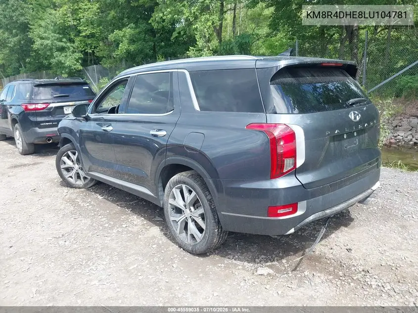 2020 Hyundai Palisade Sel VIN: KM8R4DHE8LU104781 Lot: 45559035