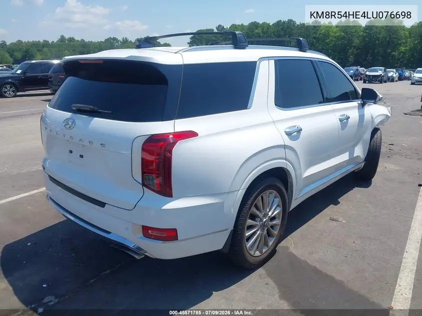 2020 Hyundai Palisade Limited VIN: KM8R54HE4LU076698 Lot: 45571785