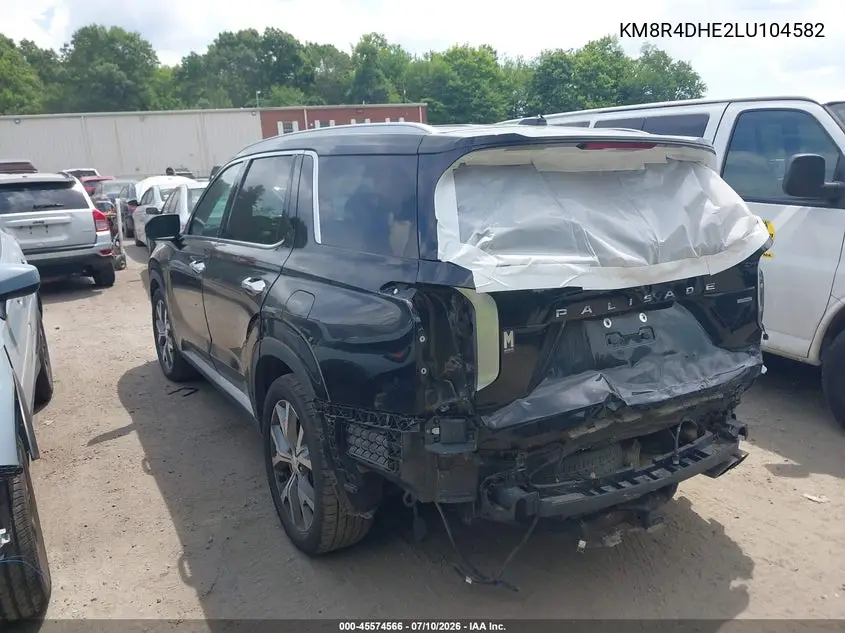 2020 Hyundai Palisade Sel VIN: KM8R4DHE2LU104582 Lot: 45574566