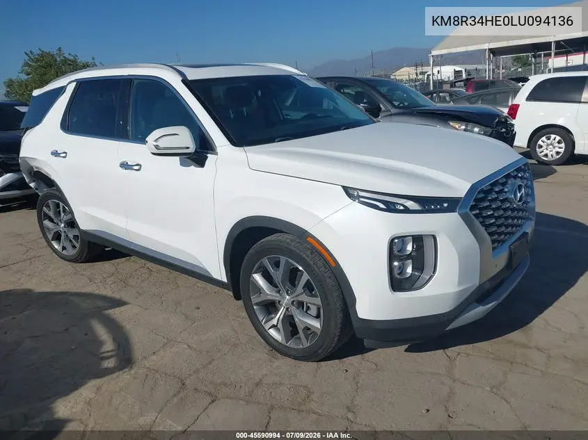 2020 Hyundai Palisade Sel VIN: KM8R34HE0LU094136 Lot: 45590994