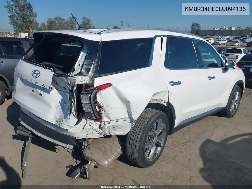 2020 Hyundai Palisade Sel VIN: KM8R34HE0LU094136 Lot: 45590994