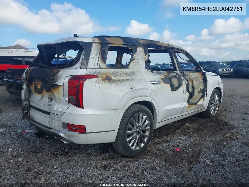 2020 Hyundai Palisade Limited VIN: KM8R54HE2LU042761 Lot: 45607478