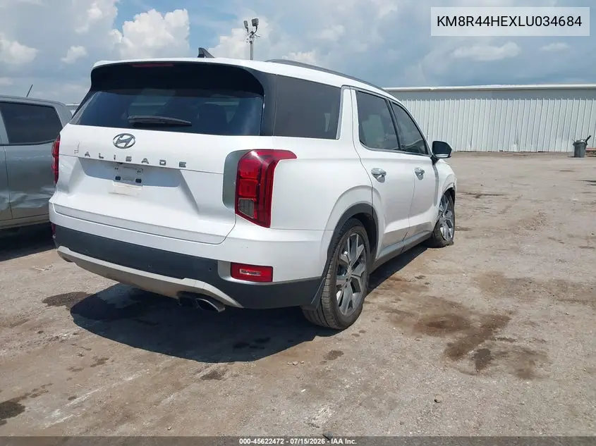2020 Hyundai Palisade Sel VIN: KM8R44HEXLU034684 Lot: 45622472