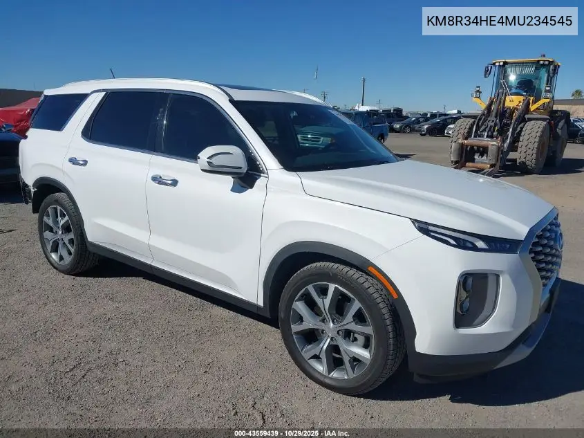 KM8R34HE4MU234545 2021 Hyundai Palisade Sel