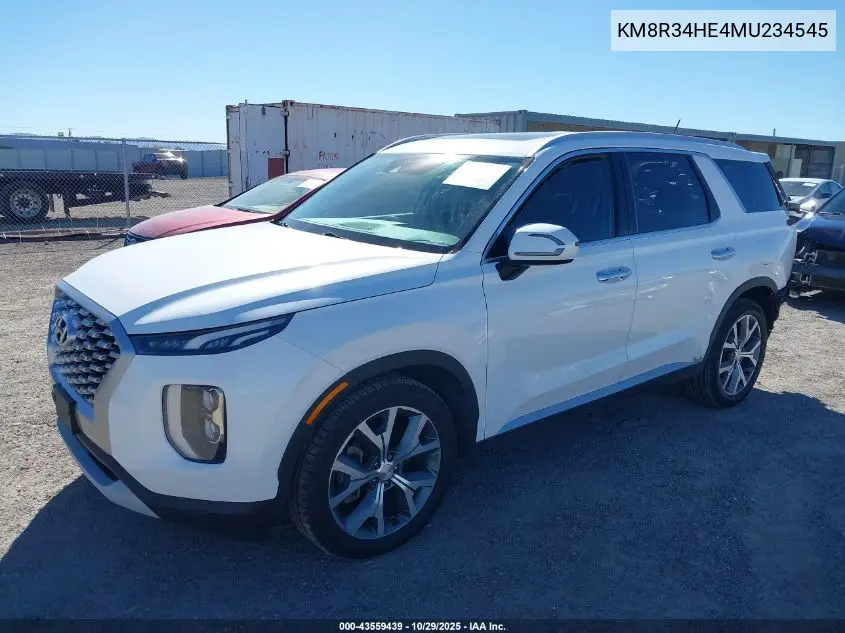 KM8R34HE4MU234545 2021 Hyundai Palisade Sel