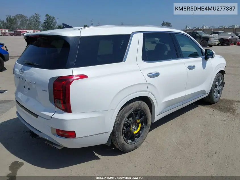 2021 Hyundai Palisade Limited VIN: KM8R5DHE4MU277387 Lot: 45195190