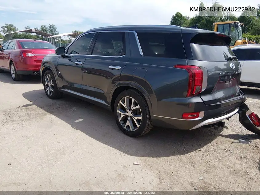2021 Hyundai Palisade Limited VIN: KM8R5DHE6MU222942 Lot: 45399533