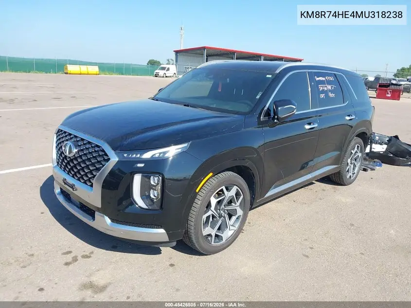 2021 Hyundai Palisade Calligraphy VIN: KM8R74HE4MU318238 Lot: 45426505