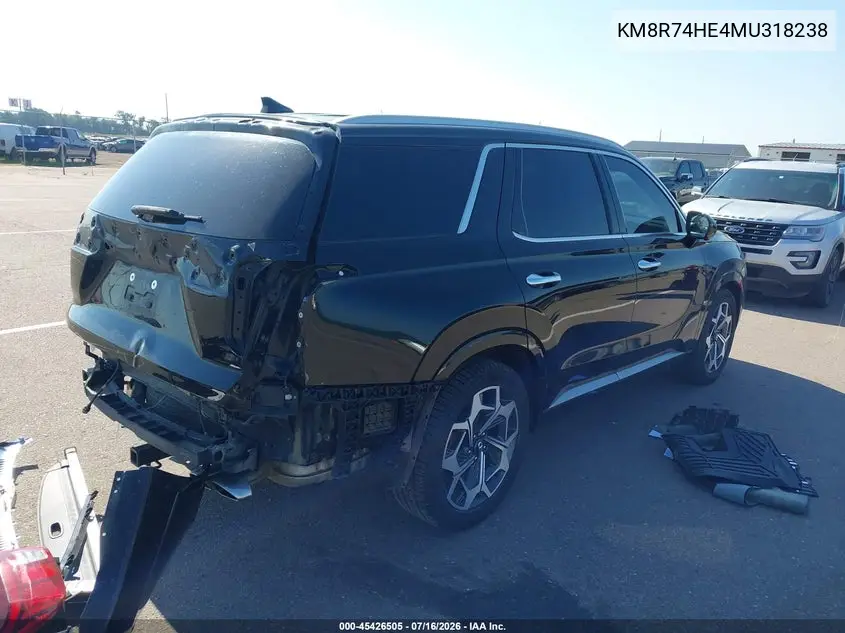 2021 Hyundai Palisade Calligraphy VIN: KM8R74HE4MU318238 Lot: 45426505