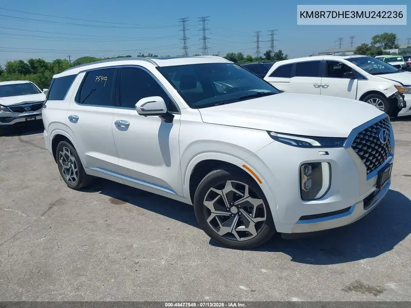 2021 Hyundai Palisade Calligraphy VIN: KM8R7DHE3MU242236 Lot: 45477549