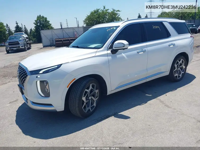 2021 Hyundai Palisade Calligraphy VIN: KM8R7DHE3MU242236 Lot: 45477549