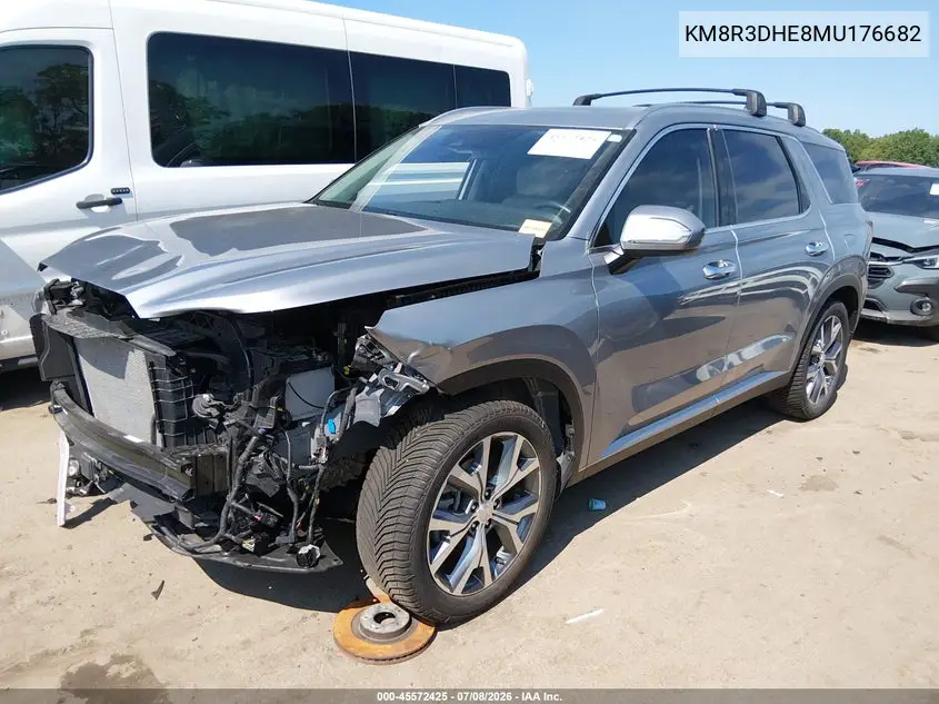 2021 Hyundai Palisade Sel VIN: KM8R3DHE8MU176682 Lot: 45572425