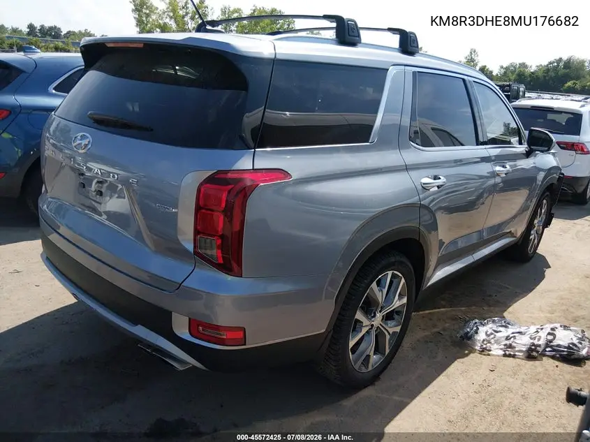 2021 Hyundai Palisade Sel VIN: KM8R3DHE8MU176682 Lot: 45572425