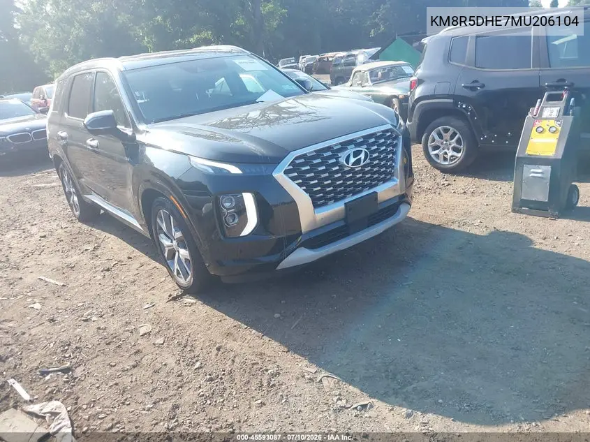 2021 Hyundai Palisade Limited VIN: KM8R5DHE7MU206104 Lot: 45593087