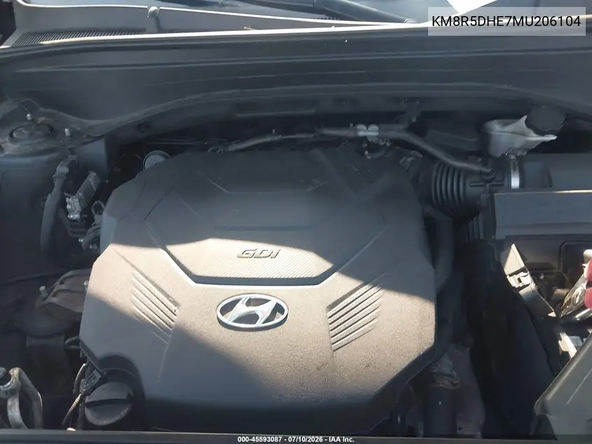 2021 Hyundai Palisade Limited VIN: KM8R5DHE7MU206104 Lot: 45593087