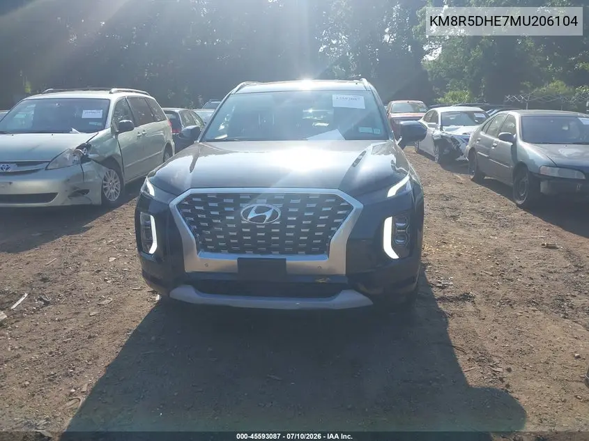 2021 Hyundai Palisade Limited VIN: KM8R5DHE7MU206104 Lot: 45593087