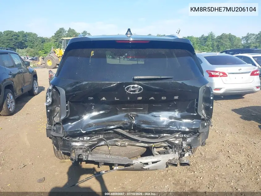 2021 Hyundai Palisade Limited VIN: KM8R5DHE7MU206104 Lot: 45593087