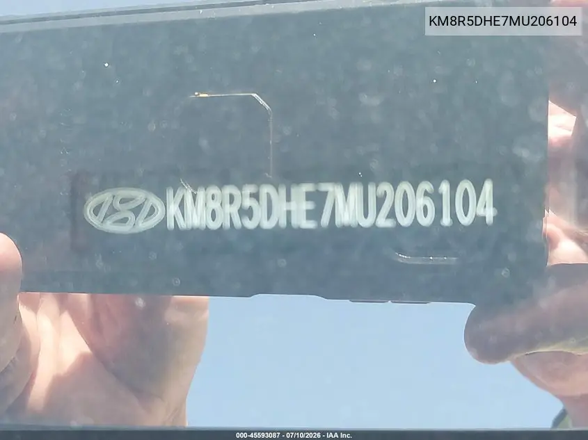 2021 Hyundai Palisade Limited VIN: KM8R5DHE7MU206104 Lot: 45593087