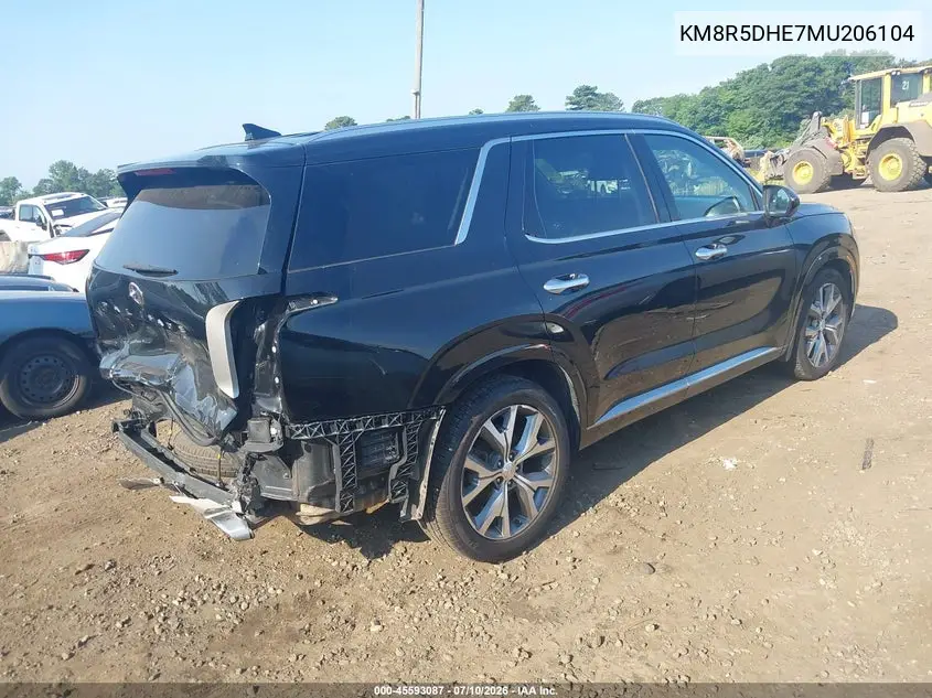 2021 Hyundai Palisade Limited VIN: KM8R5DHE7MU206104 Lot: 45593087