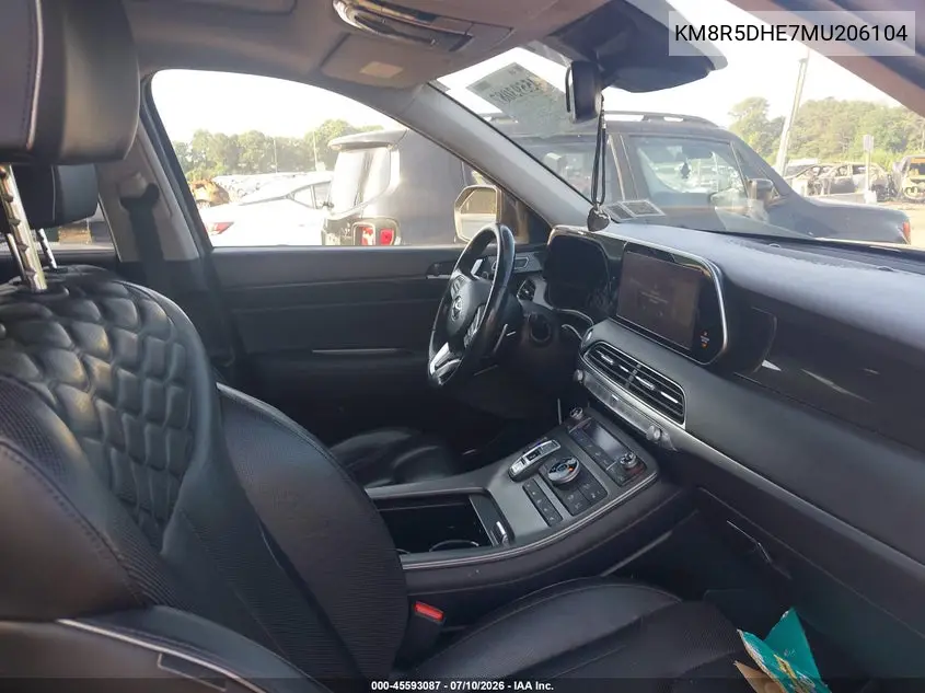 2021 Hyundai Palisade Limited VIN: KM8R5DHE7MU206104 Lot: 45593087