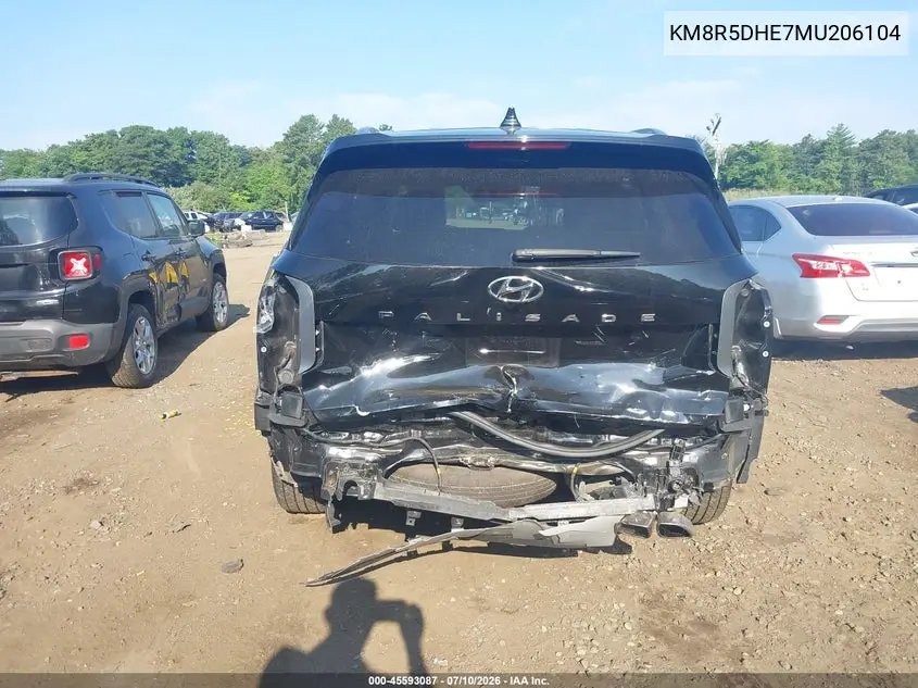 2021 Hyundai Palisade Limited VIN: KM8R5DHE7MU206104 Lot: 45593087
