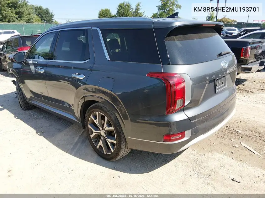 2021 Hyundai Palisade Limited VIN: KM8R54HE2MU193701 Lot: 45629403