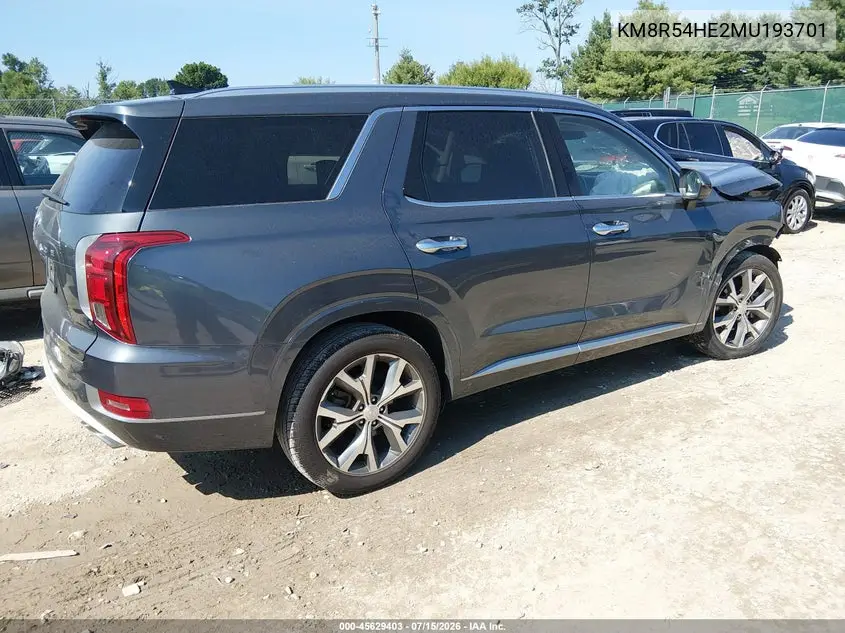 2021 Hyundai Palisade Limited VIN: KM8R54HE2MU193701 Lot: 45629403