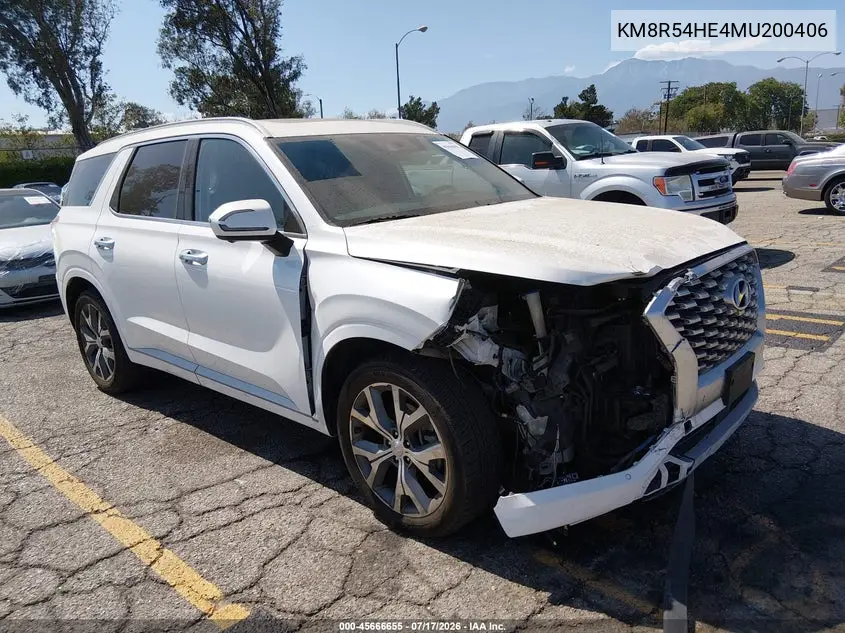 2021 Hyundai Palisade Limited VIN: KM8R54HE4MU200406 Lot: 45666655