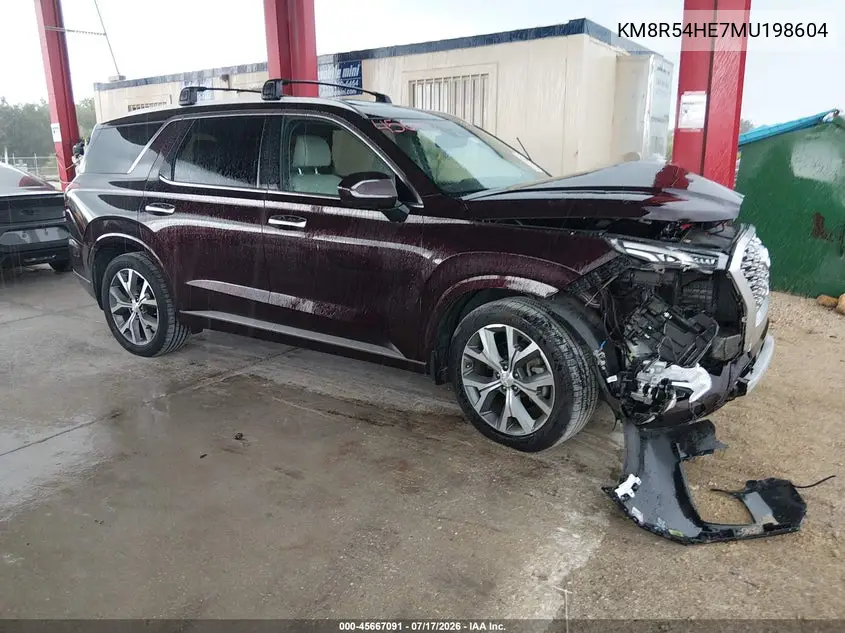 2021 Hyundai Palisade Limited VIN: KM8R54HE7MU198604 Lot: 45667091