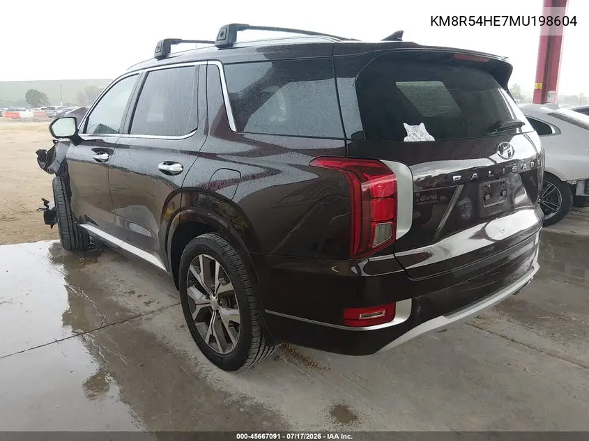 2021 Hyundai Palisade Limited VIN: KM8R54HE7MU198604 Lot: 45667091