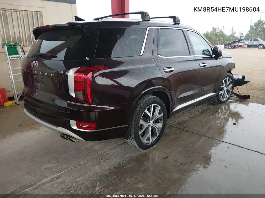 2021 Hyundai Palisade Limited VIN: KM8R54HE7MU198604 Lot: 45667091