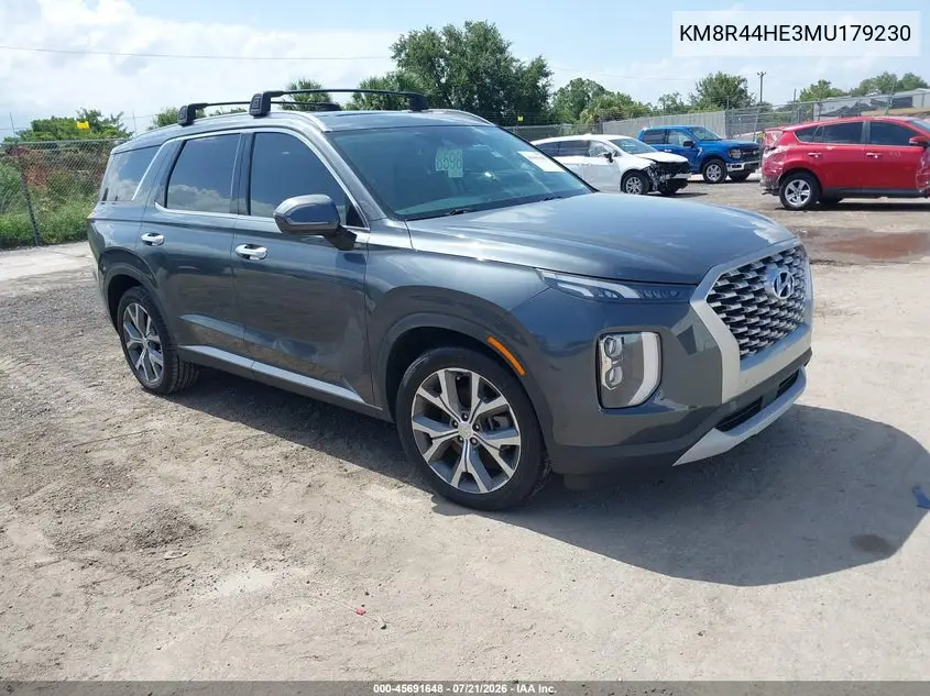 2021 Hyundai Palisade Sel VIN: KM8R44HE3MU179230 Lot: 45691648
