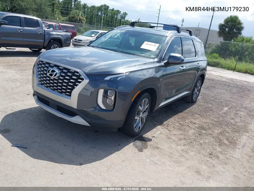 2021 Hyundai Palisade Sel VIN: KM8R44HE3MU179230 Lot: 45691648