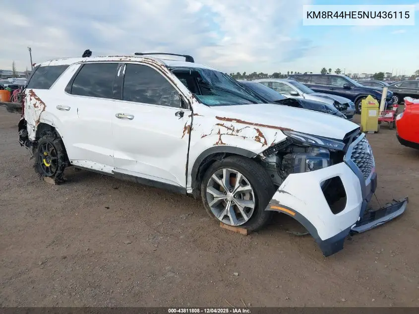 KM8R44HE5NU436115 2022 Hyundai Palisade Sel