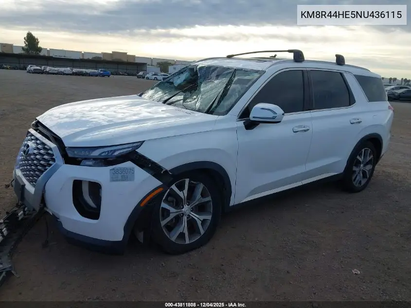 KM8R44HE5NU436115 2022 Hyundai Palisade Sel