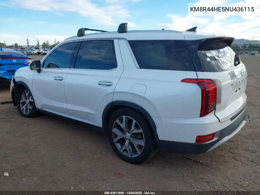 KM8R44HE5NU436115 2022 Hyundai Palisade Sel