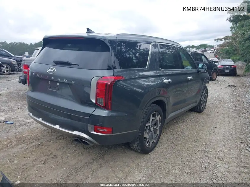 2022 Hyundai Palisade Calligraphy VIN: KM8R74HE8NU354192 Lot: 45443444